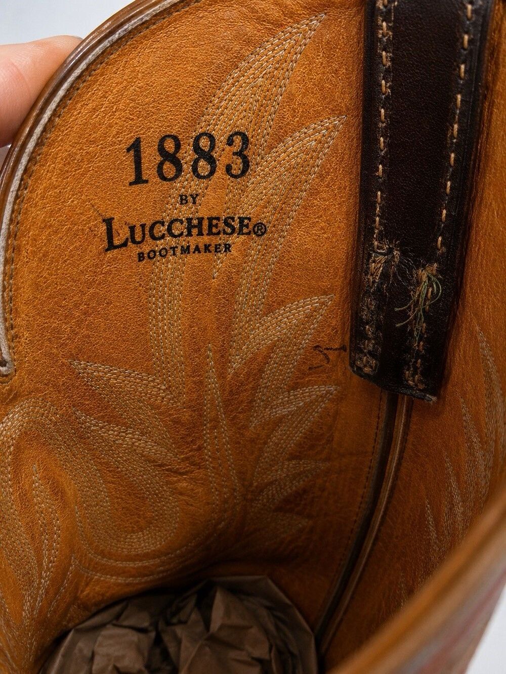 Lucchese 1883 Genuine Python Western Cowboy Boots Cream Snip Toe Women's 10B - Picture 6 of 9
